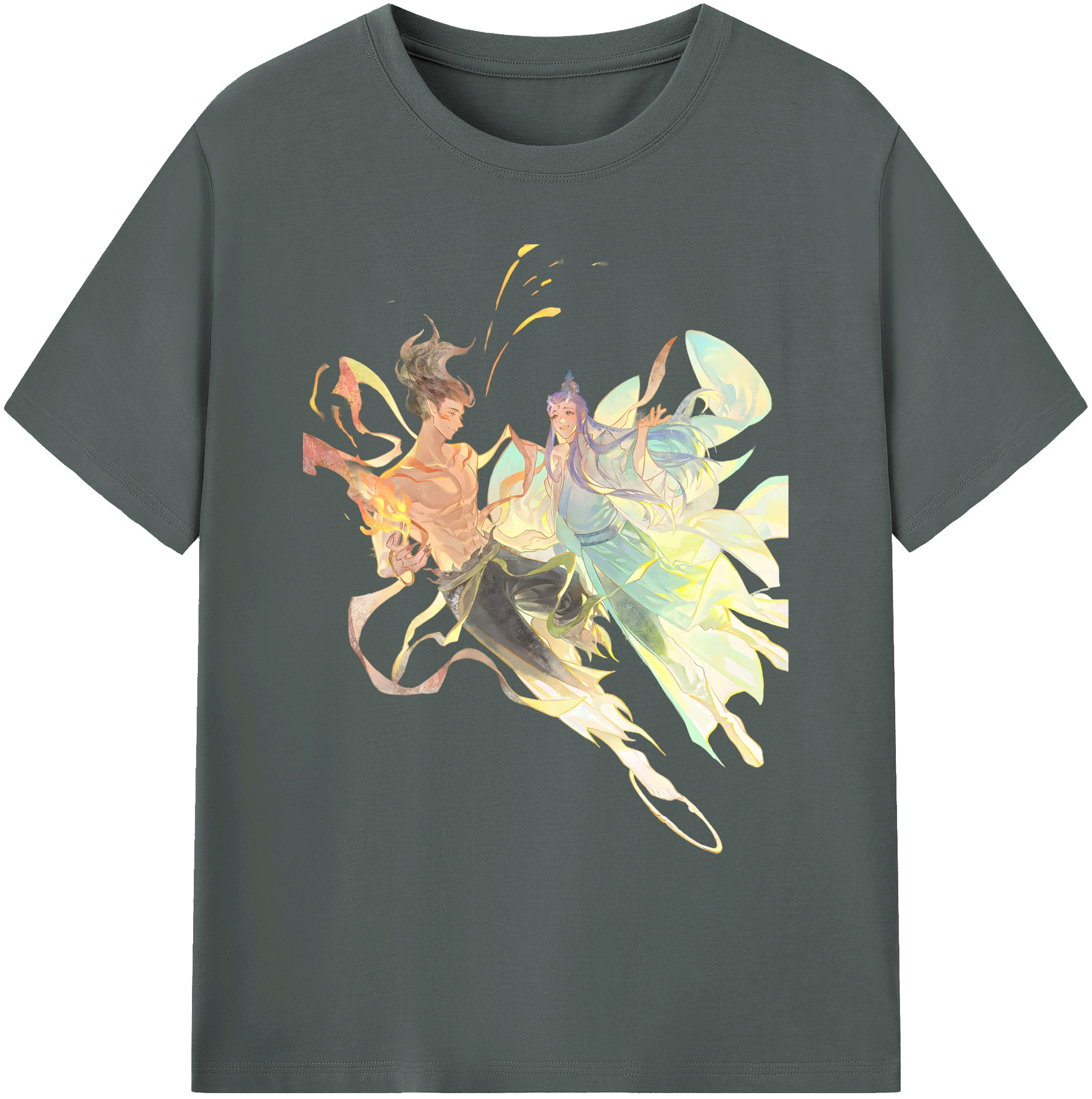（画像用） Ne Zha 2 ナタ 魔童の大暴れ 綿100％ メンズ半袖Tシャツ｜肌触りやわらか＆通気性